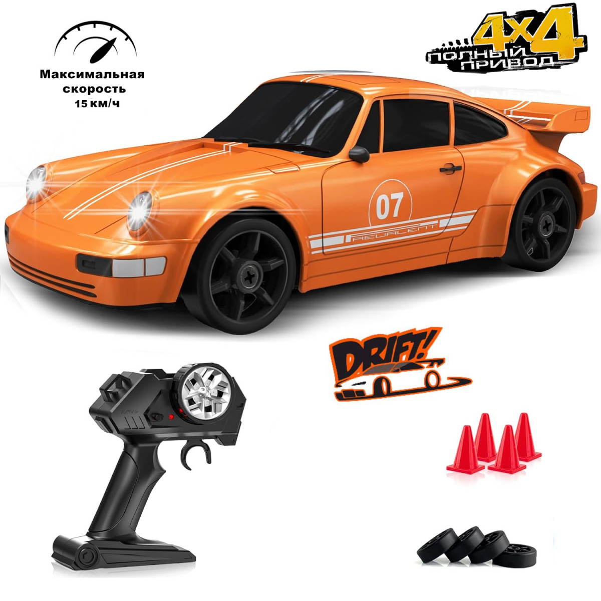 Радиоуправляемая машина для дрифта NQD Porsche 911 GT RS 4WD 1:24 - 757-4WD33B