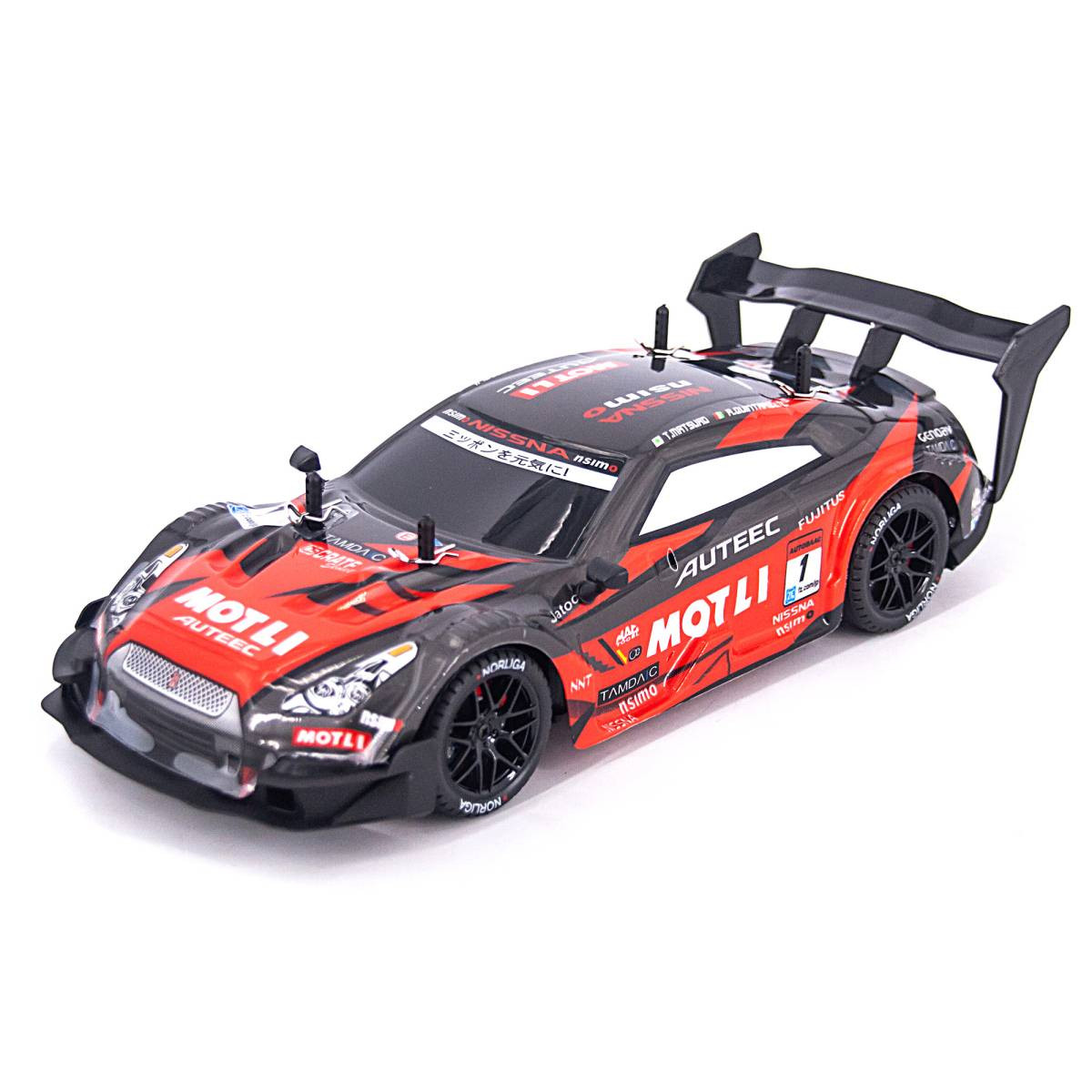 Радиоуправляемая машина для дрифта Huang Bo Nissan GTR R35 (свет, пар, 4WD 1:14) - RC-18B-1