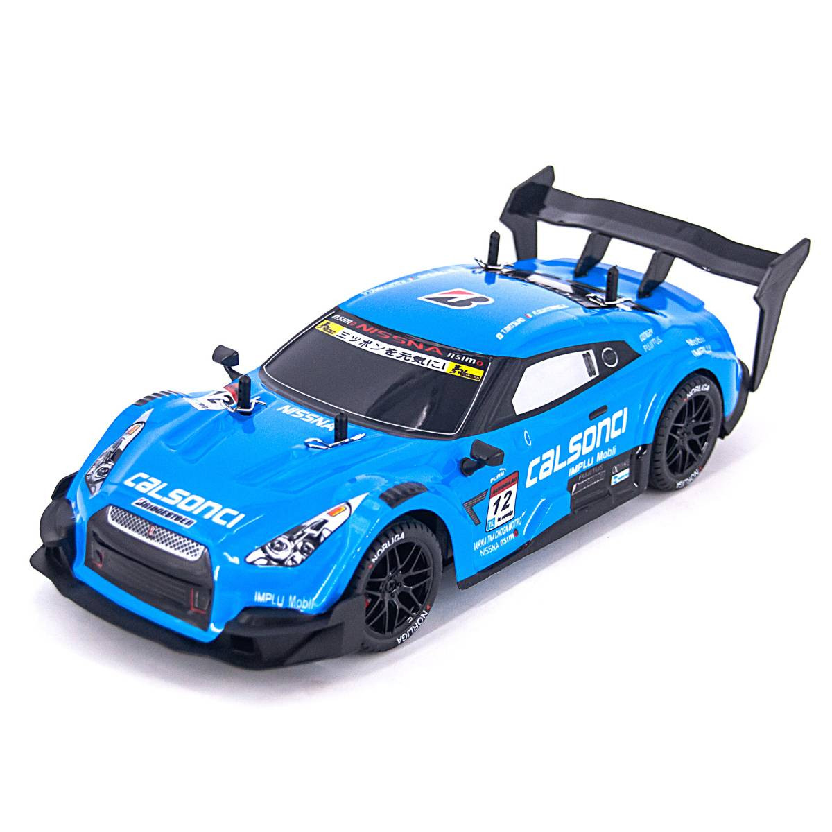 Радиоуправляемая машина для дрифта Huang Bo Nissan GTR R35 (свет, пар, 4WD 1:14) - RC-18C-1