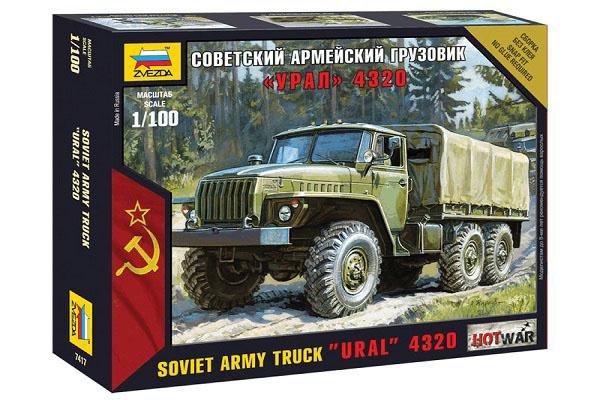 Модель Сборная ZVEZDA Советский грузовик "Урал", 1:100