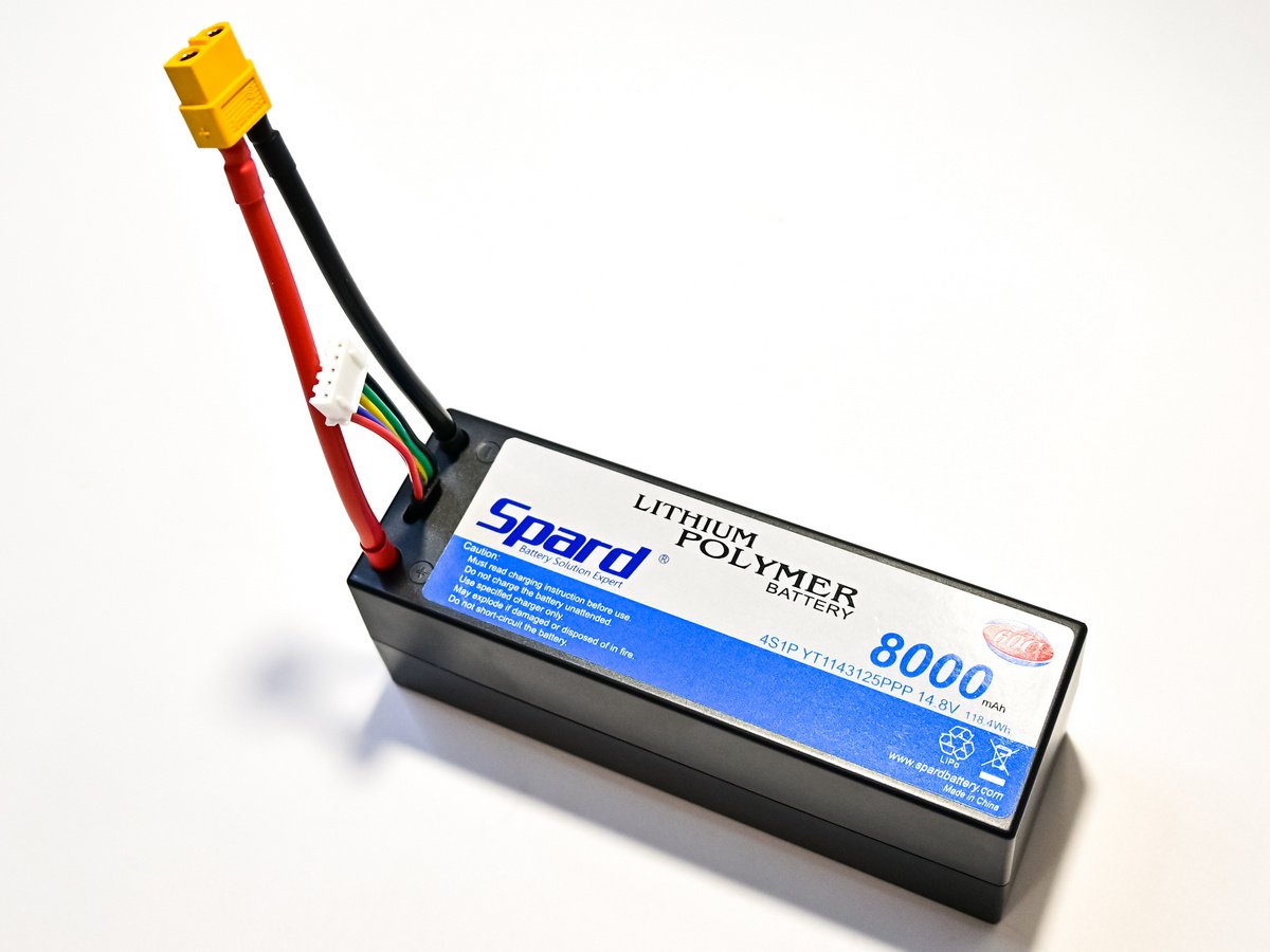 Аккумулятор Li-Po Spard 8000mAh, 14.8V, 50C, XT60, Hardcase для автомоделей 1/10, 1/8 YT1143125PPP-4S-8HC