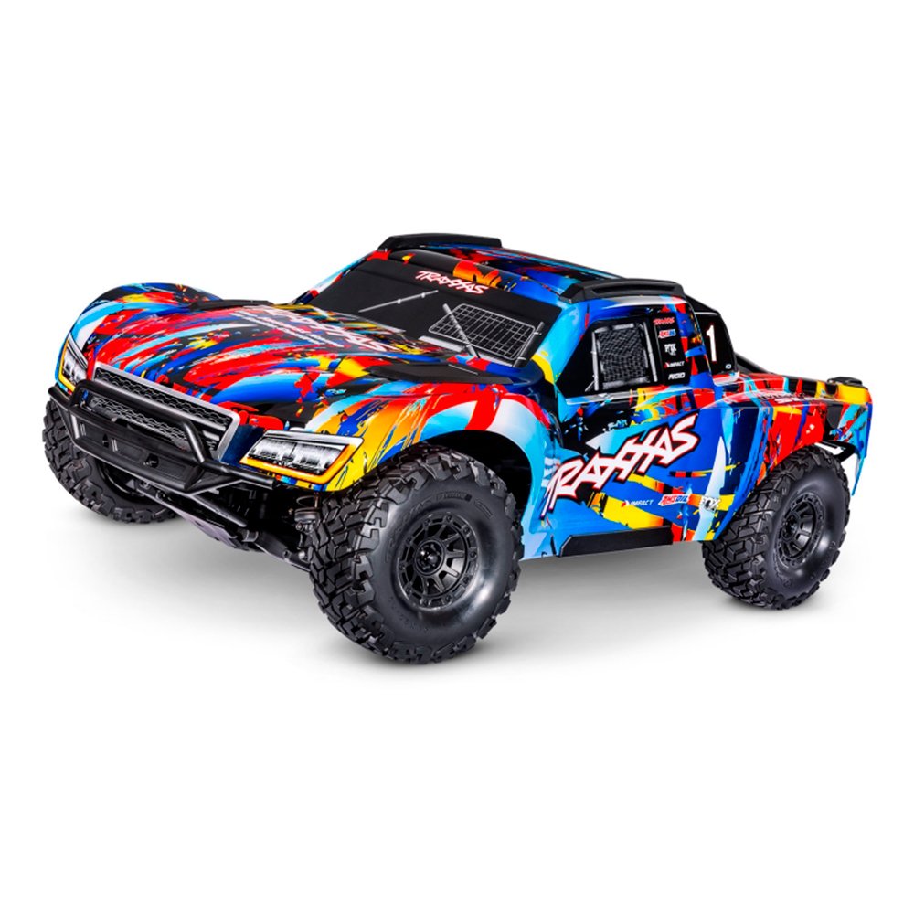 Радиоуправляемая машина шорт-корс Traxxas Maxx Slash 1:10 4WD 6S Brushless RTR c аппаратурой TQi™ 2.4 GHz TSM (цвет Рок-н-Ролл) - TRA102076-4-RNR