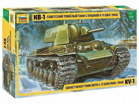 Модель Сборная ZVEZDA Советский танк образца 1940 г. с пушкой Л-11 КВ-1, 1:35