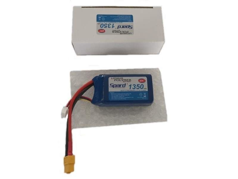 Аккумулятор Li-Po Spard 1350mAh, 11,1V, 45C, XT60 - YTA003