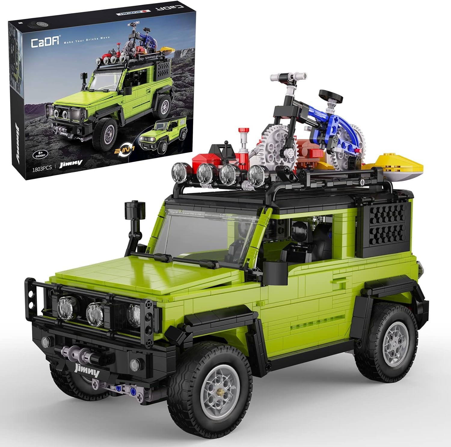 Конструктор CADA автомобиль SUZUKI JIMNY SIERRA 1/12 (1803 детали) C62001W