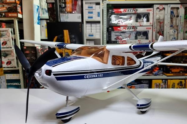Радиоуправляемый самолет Top RC Cessna 182 синяя 1410мм 2.4G 6-ch LiPo RTF top095C