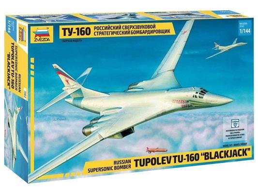 Модель Сборная ZVEZDA Сверхзвуковой стратегический бомбардировщик ТУ-160, 1:144