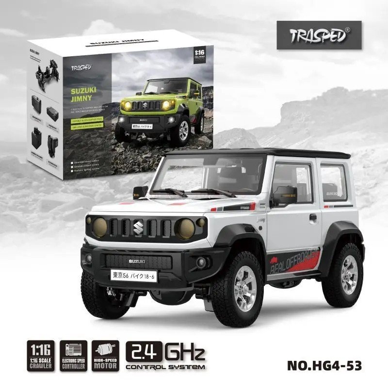 Радиоуправляемая машина внедорожник HB Suzuki Jimny PRO 1:16 4WD RTR (свет, выхлоп, Li-Po 5C) - HG4-53-PRO-WHITE