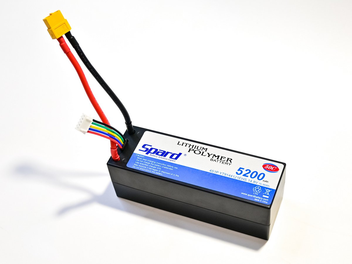 Аккумулятор Li-Po Spard 5200mAh, 14.8V, 50C, XT60, Hardcase для автомоделей 1/10, 1/8 - YT9144121EHS