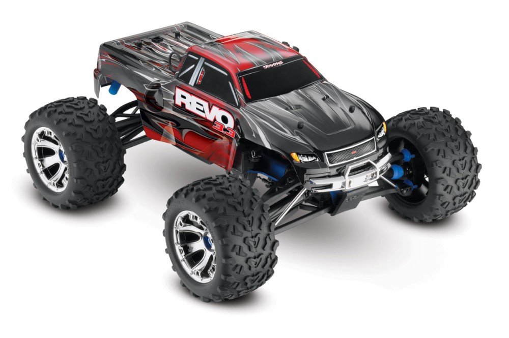 Радиоуправляемая машина монстр TRAXXAS Revo 3.3 Nitro 1:10 4WD TSM - TRA53097-3-R (красная)