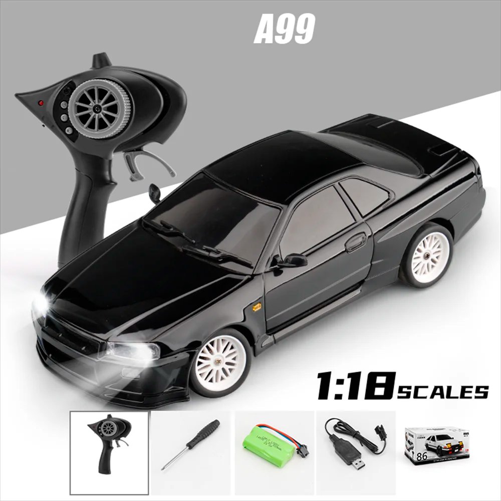 Радиоуправляемая машина для дрифта LD RC масштаб 1:18 2WD 2.4G R34 Skyline GT-R A99 Black