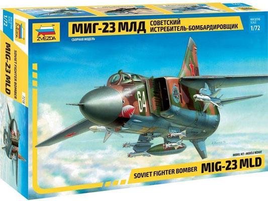 Модель Сборная ZVEZDA Истребитель-бомбардировщик МиГ-23МЛД, 1:72