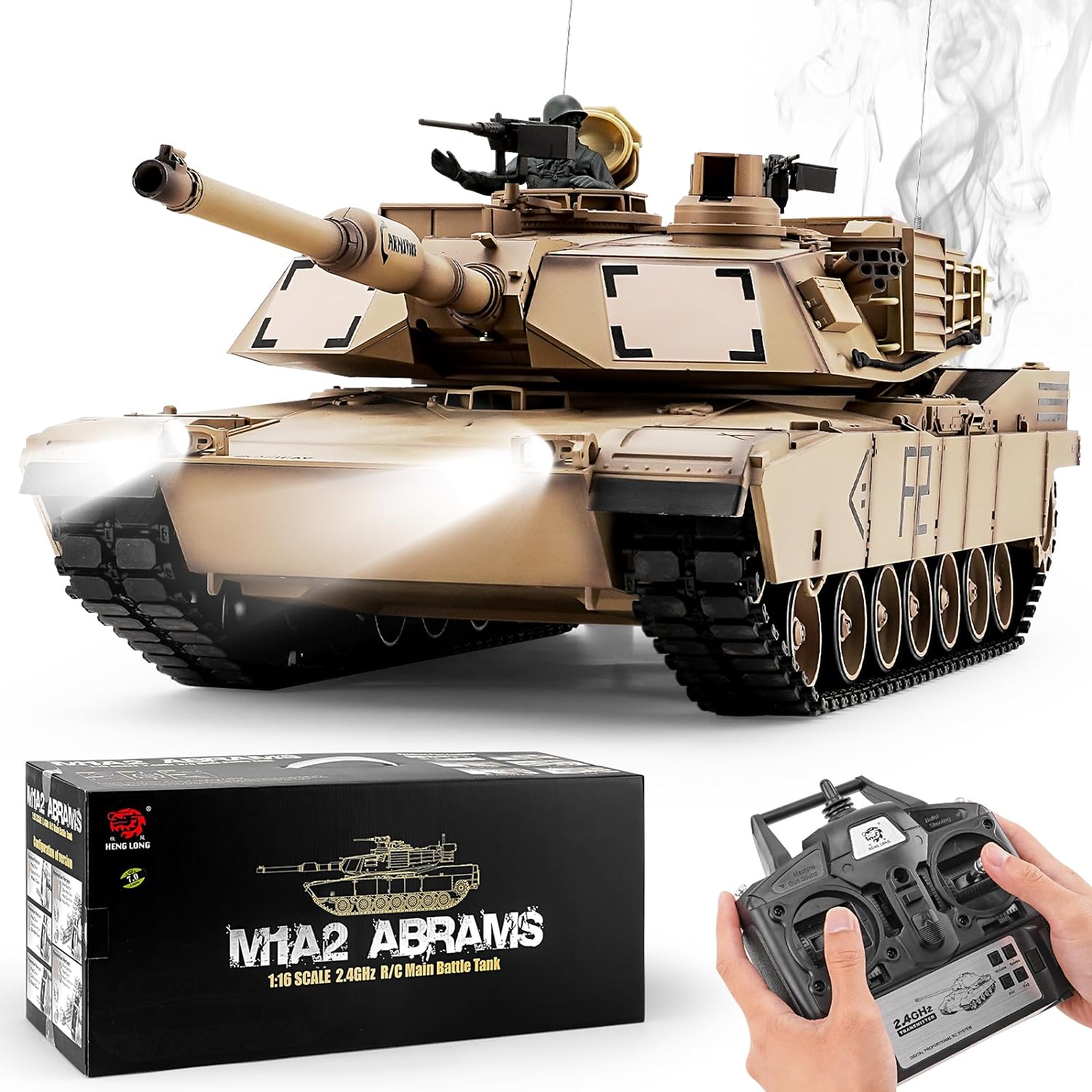 Радиоуправляемый танк Heng Long US M1A2 Abrams Pro V7.0 масштаб 1:16 RTR 2.4G - 3918-1Pro V7.0