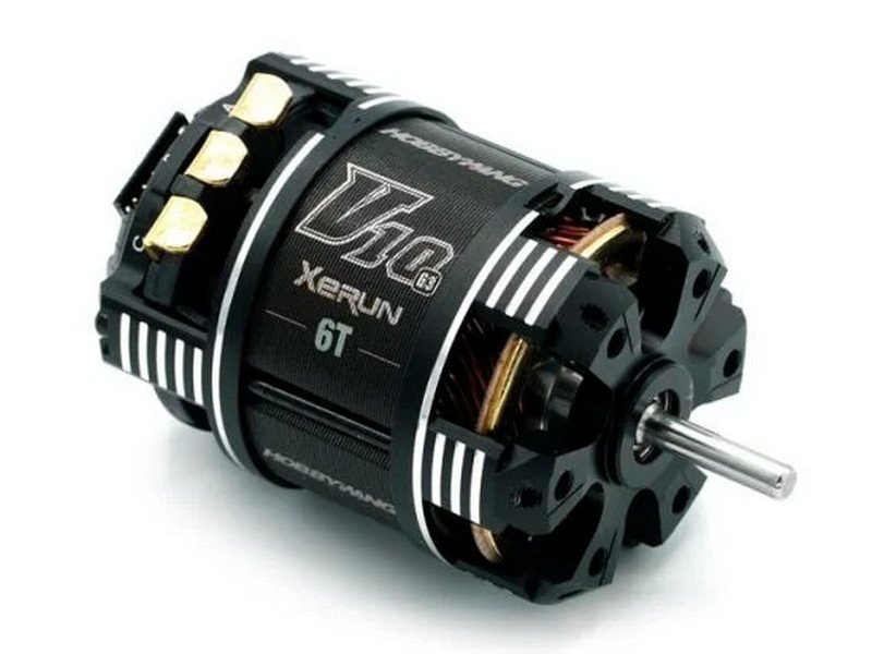 Бесколлекторный мотор Hobbywing XERUN-V10-6T-BLACK-G3 (5500KV, 3.17/13.3, 1/10) - HW-30401117
