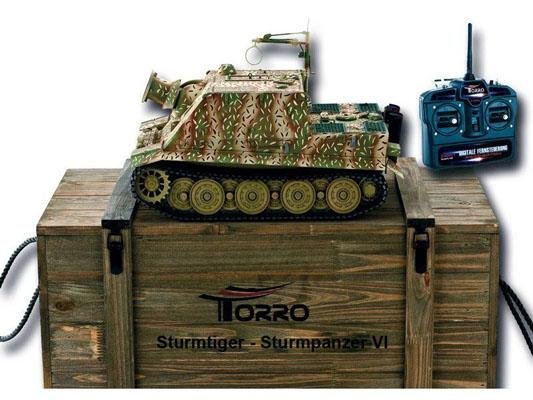 Радиоуправляемый танк Torro Sturmtiger Panzer 1/16 2.4G, зеленый - TR1111700300