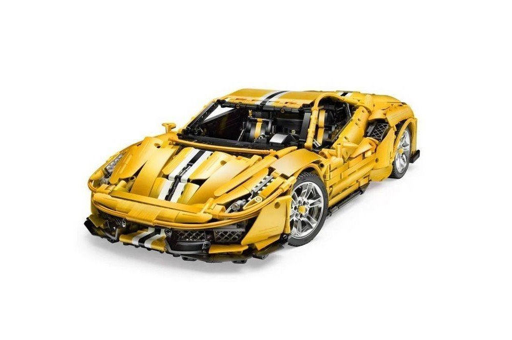 Радиоуправляемый конструктор CaDA MASTER споркар Italian Super Car, желтый 1/8 (3187 деталей) - C61057W