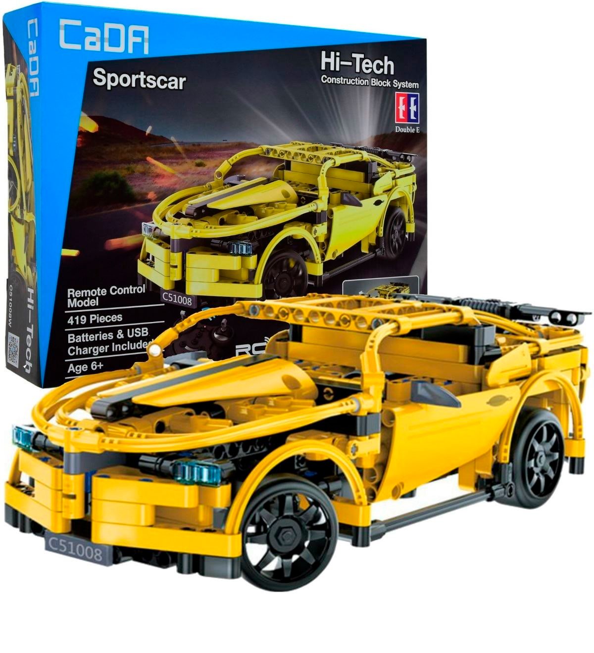 Радиоуправляемый конструктор CaDA Technic спортивная машина (419 деталей) C51008W