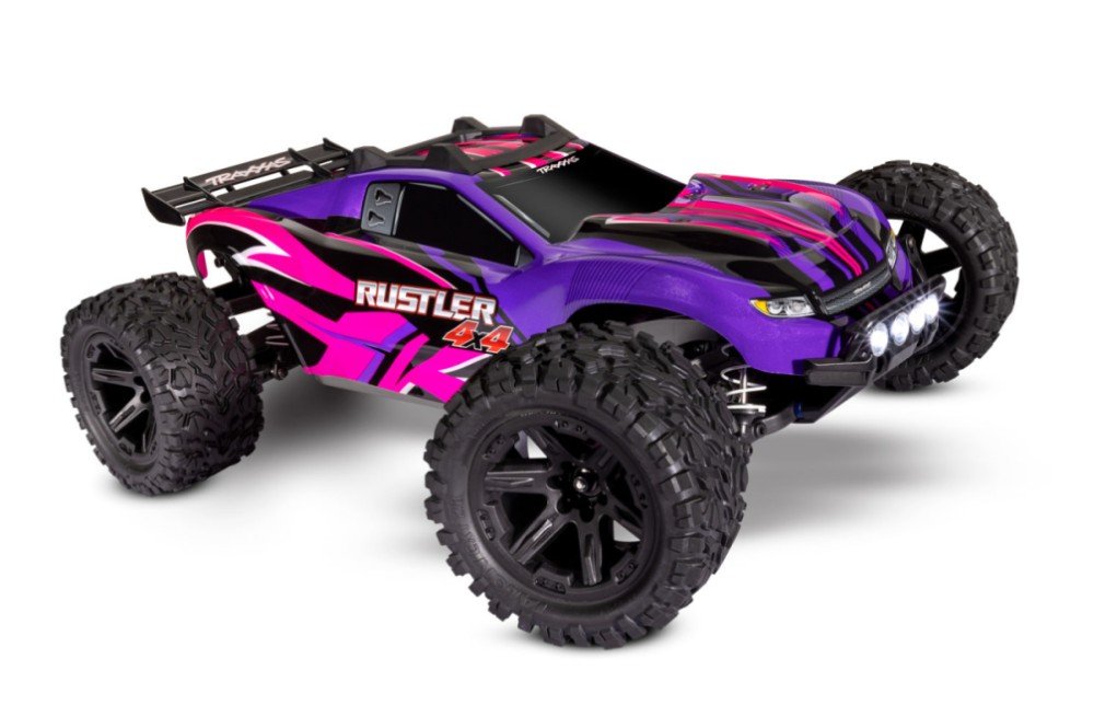 Радиоуправляемая машина трагги TRAXXAS Rustler 4X4 1:10 4WD - TRA67064-61-P