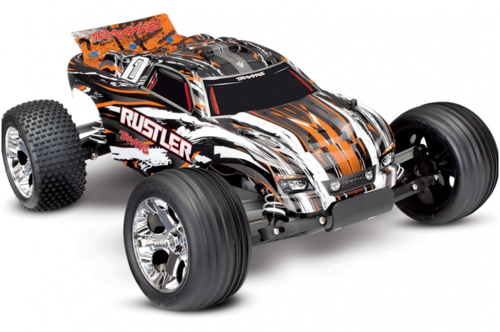 Радиоуправляемая машина трагги Traxxas Rustler XL-5 (TQ) 2WD RTR масштаб 1:10 2.4G - TRA37054-1-OR