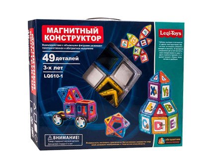 Магнитный конструктор Leqi-Toys 49 деталей LQ610-1
