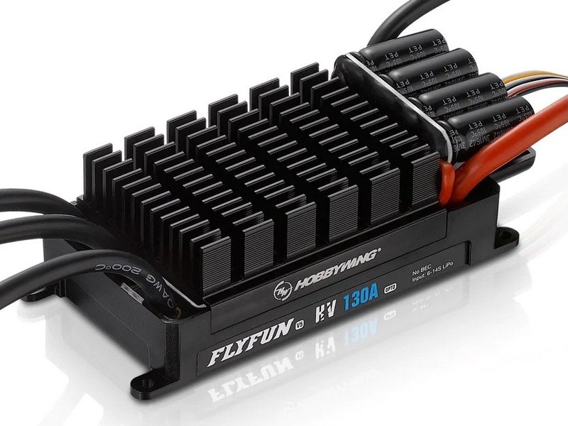 Бесколлекторный регулятор Hobbywing FLYFUN-130A-HV-OPTO-V5 (130A-160A, Aircraft) - HW-30201500