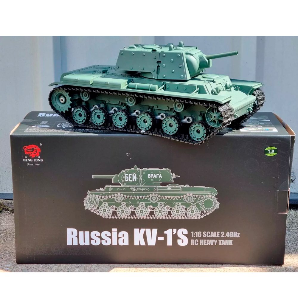 Радиоуправляемый танк Heng Long Russia КВ-1 масштаб 1:16 RTR 2.4G - 3878-1 V7.0