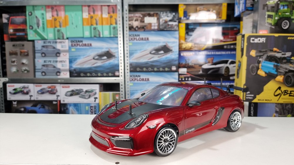 Радиоуправляемая машина для дрифта HSP Flying Fish 1 масштаб 1:10 4WD 2.4G 718 Cayman GT4 - 94123|GT4-02 Red