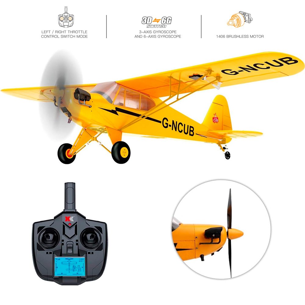 Радиоуправляемый самолет WLtoys A160 J3 SKYLARK - XK-A160