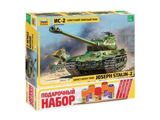 Модель сборная ZVEZDA Советский танк ИС-2, подарочный набор, 1:35