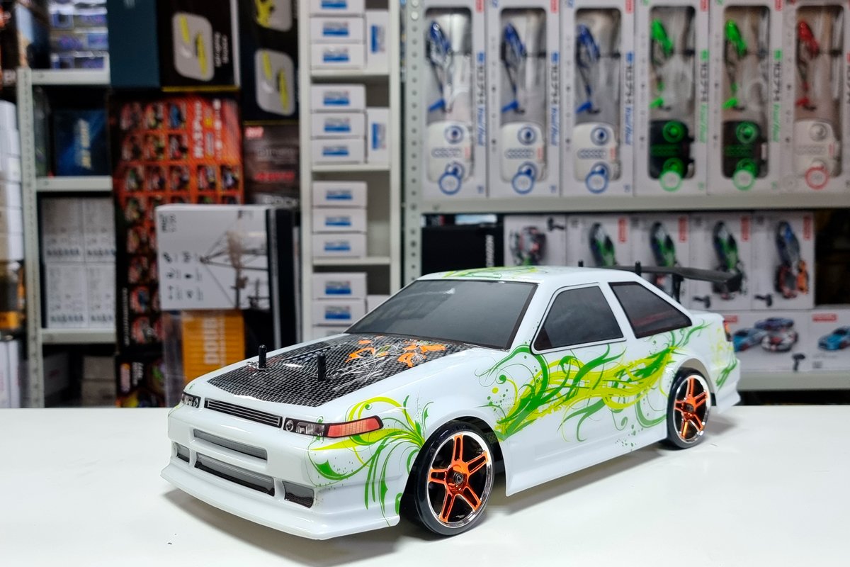 Радиоуправляемая машина для дрифта HSP Flying Fish 1 4WD RTR 1:10 2.4G 94123|12353 Gray AE85 Levin Coupe