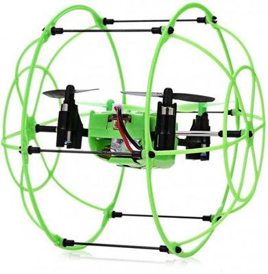 Радиоуправляемый квадрокоптер с защитной сеткой Green SkyWalker - HM1336-GREEN