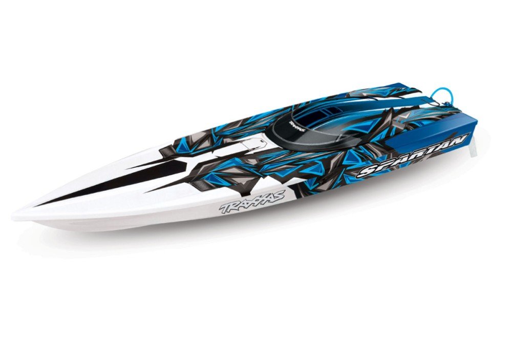 Радиоуправляемый катер TRAXXAS Spartan TSM (ready to Bluetooth module) Blue с электродвигателем - TRA57076-4-BL