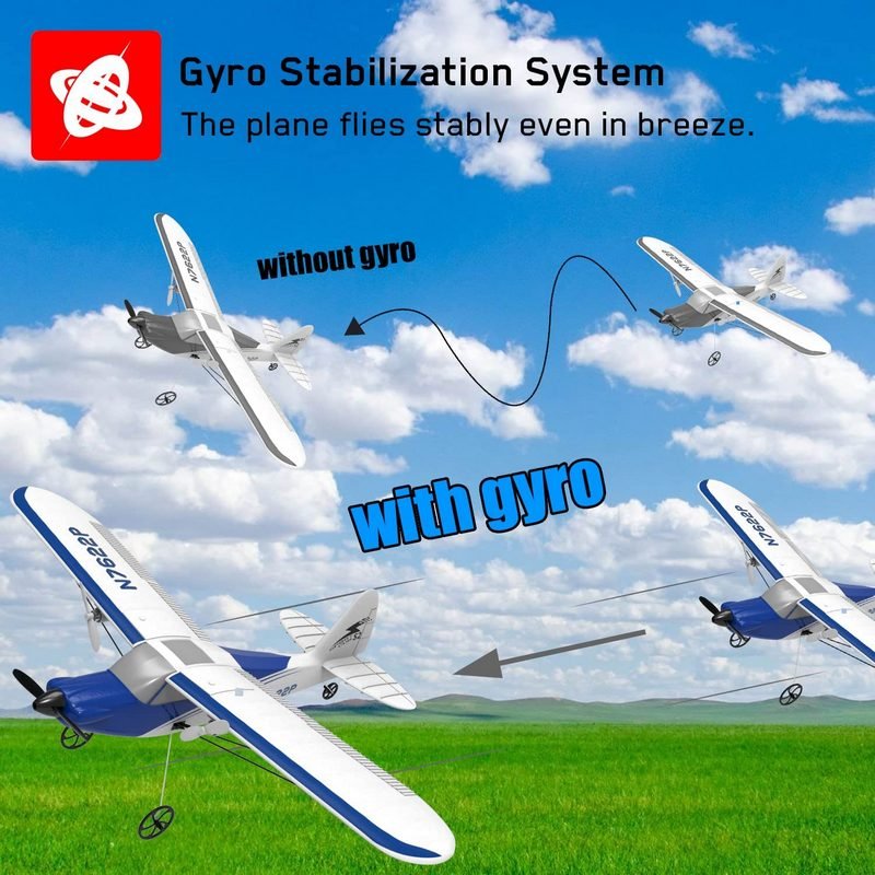 Радиоуправляемый самолет Volantex RC Sport Cub 400мм (синий) 2.4G RTF - EXA76202RB