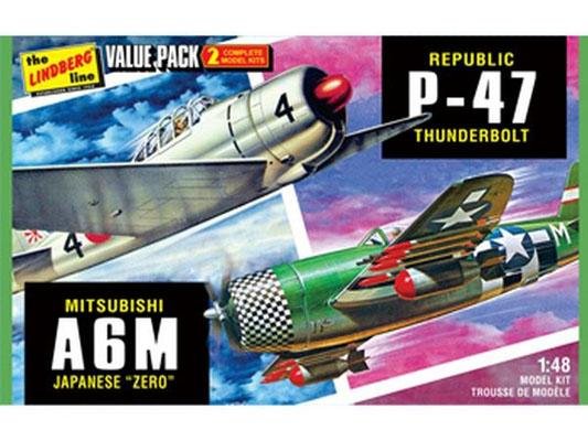 Модель Склеиваемая Hawk Lindberg 1/48 2 pack WW-II P-47 Thunderbolt