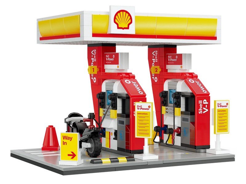 Конструктор CaDA автозаправочная станция Shell (305 деталей) C66028W