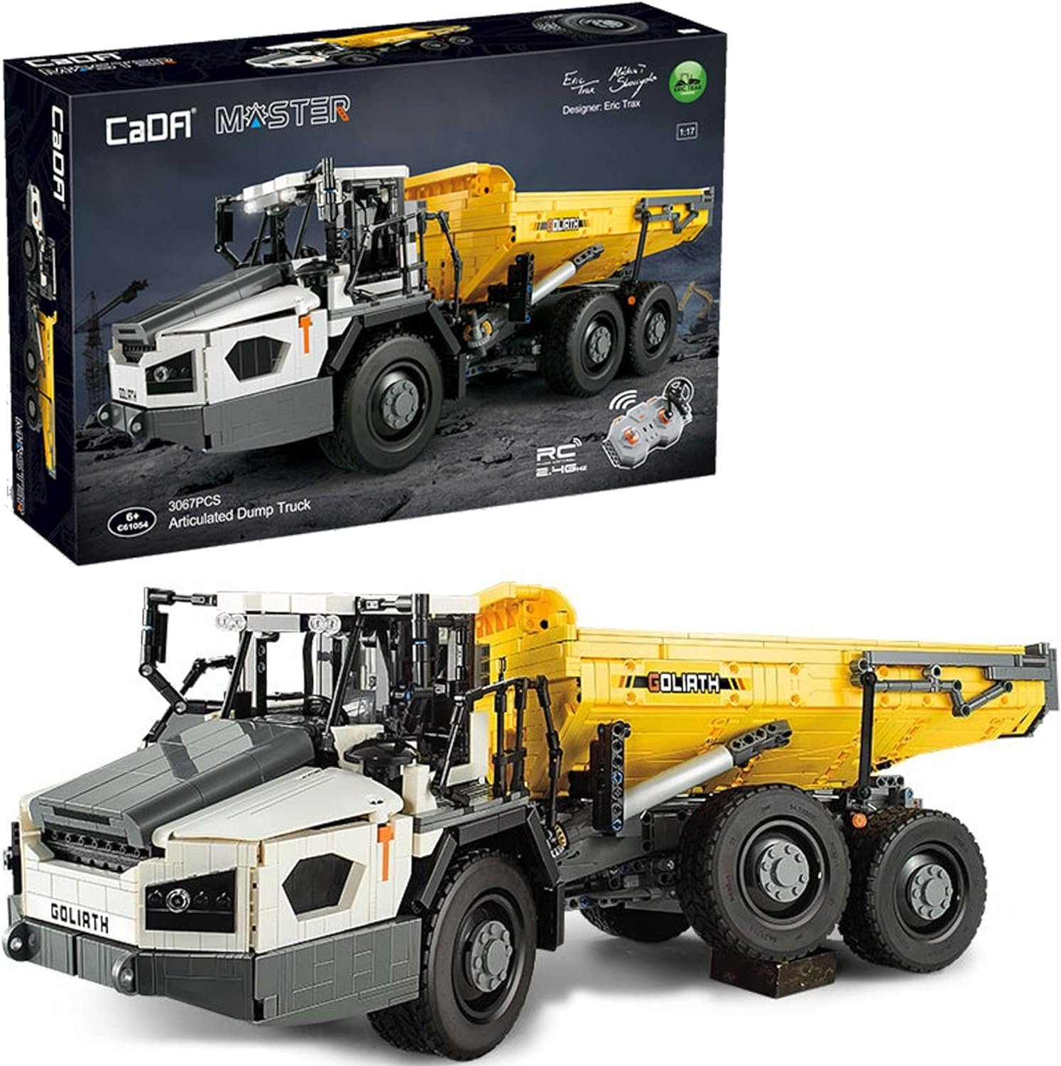 Радиоуправляемый конструктор CaDA MASTER самосвал Голиаф 1/17 (3067 деталей) - C61054W