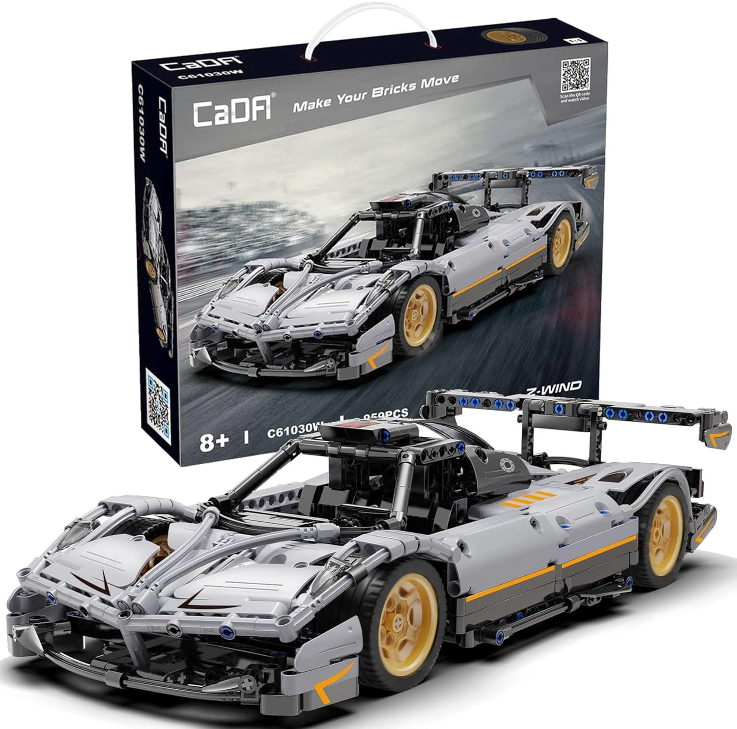 Конструктор CaDA спортивный автомобиль Z-Wind 1/12 (959 деталей) - C61030W