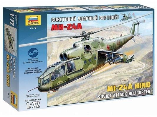 Модель Сборная ZVEZDA Советский ударный вертолет Ми-24А, 1:72
