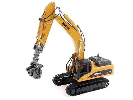 Металлический экскаватор с грейфером Hui Na Toys 1/50 - HN1713