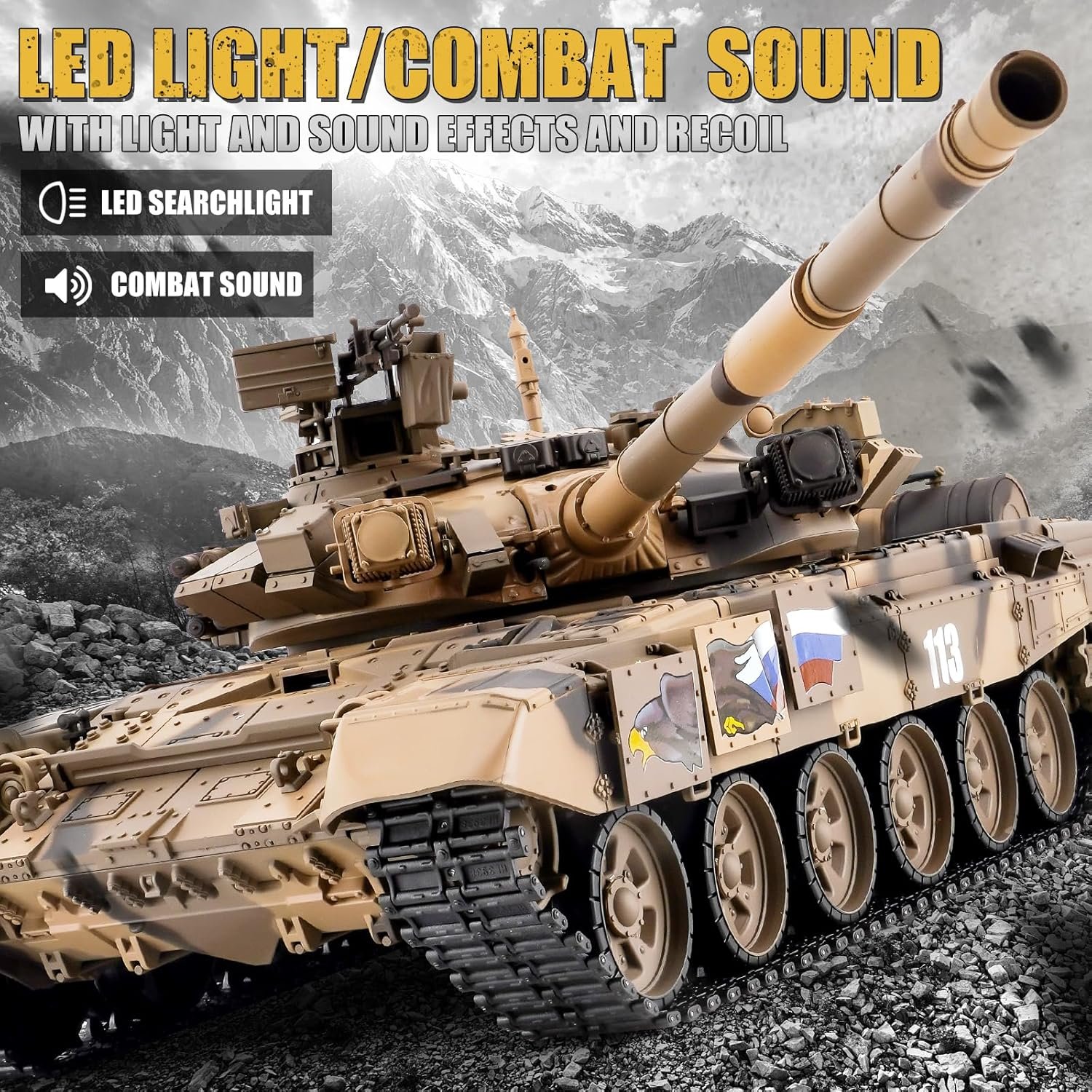 Радиоуправляемый танк Heng Long Type 90 Russia 1:16 RTR 2.4G - 3938-1 V7.0