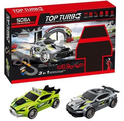 Гоночный автотрек Soba 540 см, 2 машинки, 2в1, от сети, 1:43 - SOBA-A49-6A