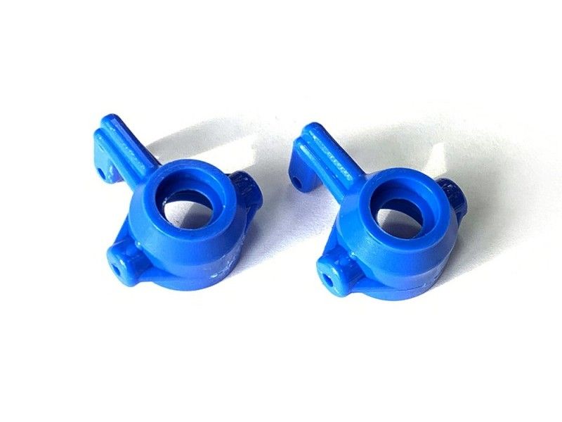 Капролоновые поворотные кулаки для Remo Hobby 1/16, синие, тюнинг (2 шт) - CP-2507-B / для моделей RH1631/RH1635 монстров, трагги, багги и шорт корсов