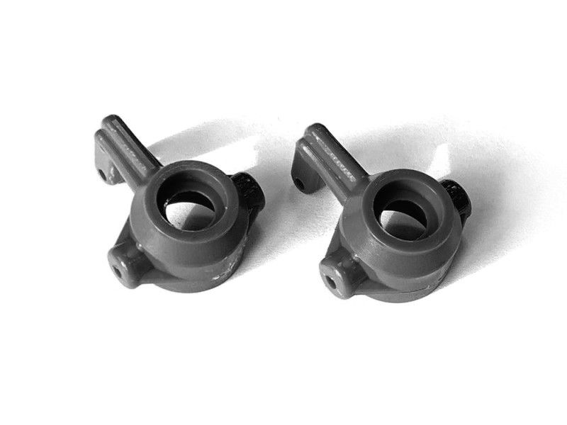 Капролоновые поворотные кулаки для Remo Hobby 1/16, черные, тюнинг (2 шт) - CP-2507-BL / для моделей RH1631/RH1635 монстров, трагги, багги и шорт корсов