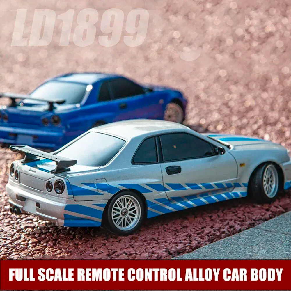 Радиоуправляемая машина для дрифта LD RC масштаб 1:18 2WD 2.4G R34 Skyline  GT-R 1899 Gray