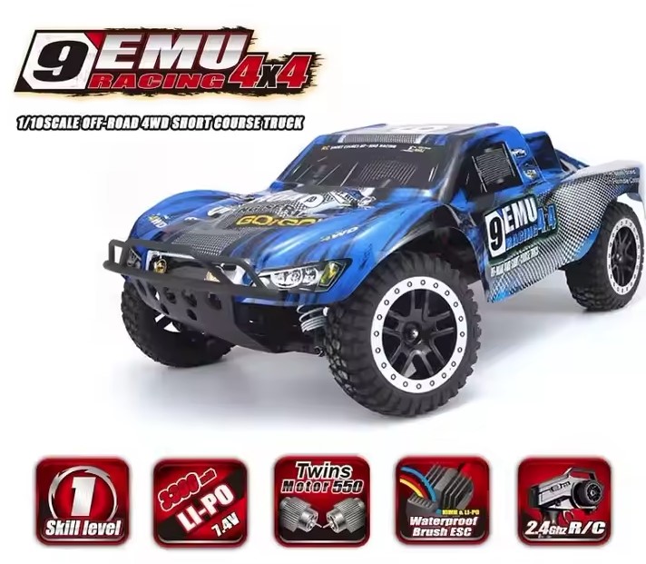 Радиоуправляемый шорт-корс Remo Hobby 9EMU Racing 4WD RTR масштаб 1:10 2.4G - RH1022-BLUE