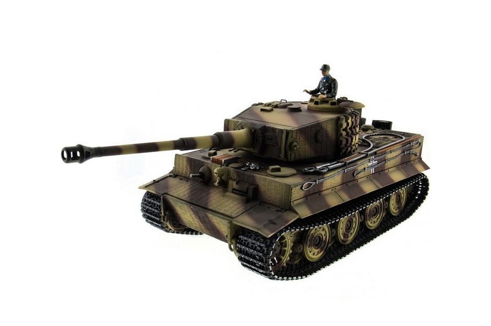 Радиоуправляемый танк Taigen Tiger 1 (Германия, поздняя версия) дым V3 RTR масштаб 1:16 2.4G - TGAS3818-D3.0