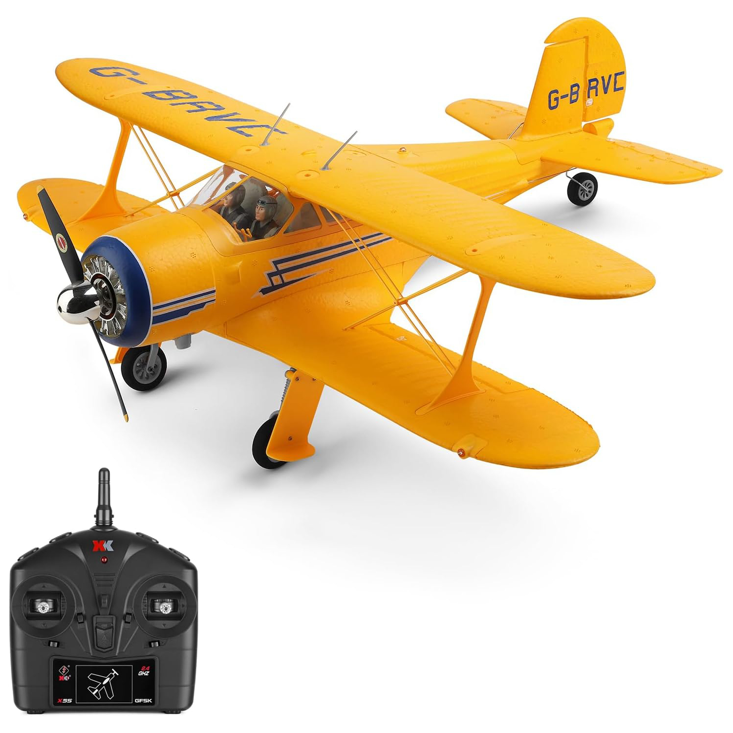 Радиоуправляемый самолет WLtoys Beech D17S RTF 2.4G - XK-A300-YELLOW