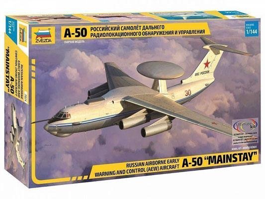 Модель сборная ZVEZDA Самолет РФ дальнего РЛ-обнаружения А-50, 1:144