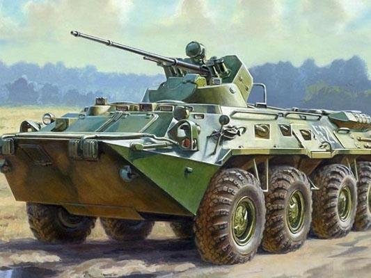 Модель Сборная ZVEZDA Российский бронетранспортер БТР-80А, 1:35
