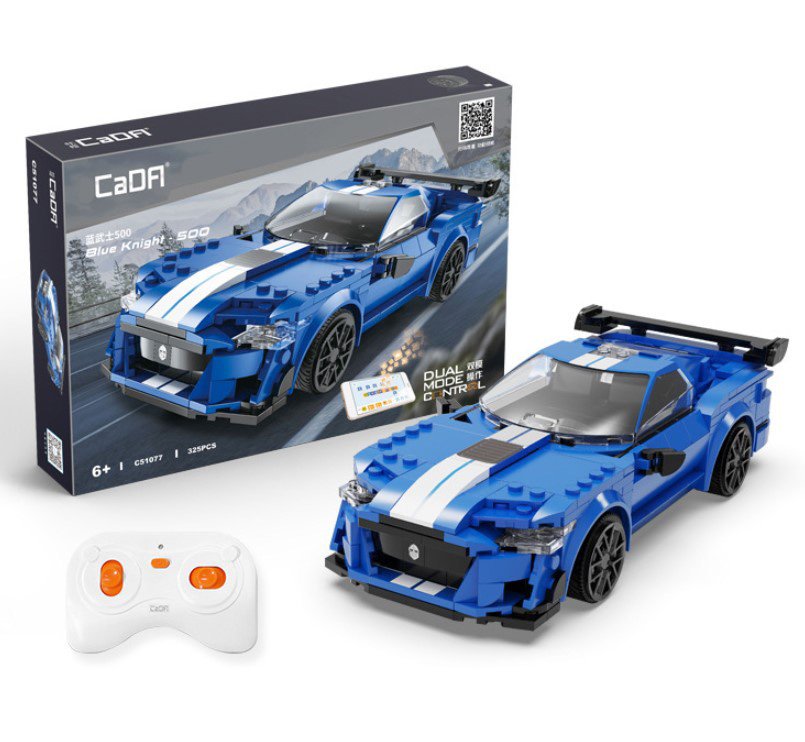 Радиоуправляемый конструктор CaDA спортивный автомобиль Blue Knight 500 (325 деталей) - C51077W